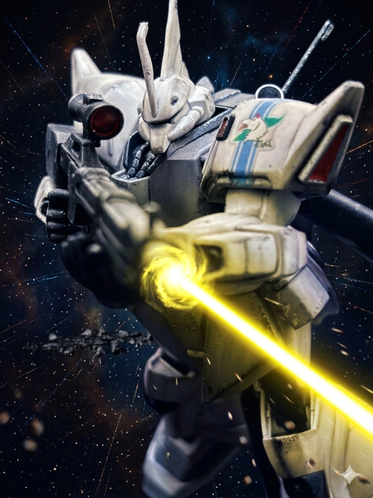 僕の友達Geminiくんに頼んでビーム出してもらいました(gundam-kao3)
