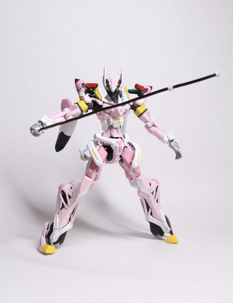 DAISOのワイヤーとEGガンダムのビームサーベルで作りました