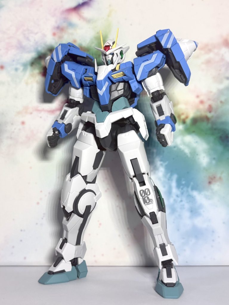 機体本体は青、赤、黄色部分のパーツのみ塗装しています。塗装はサフのみで行いました。笑笑すべてサーフェイサーエヴァシリーズスカイブルー、レモンイエローを使用。