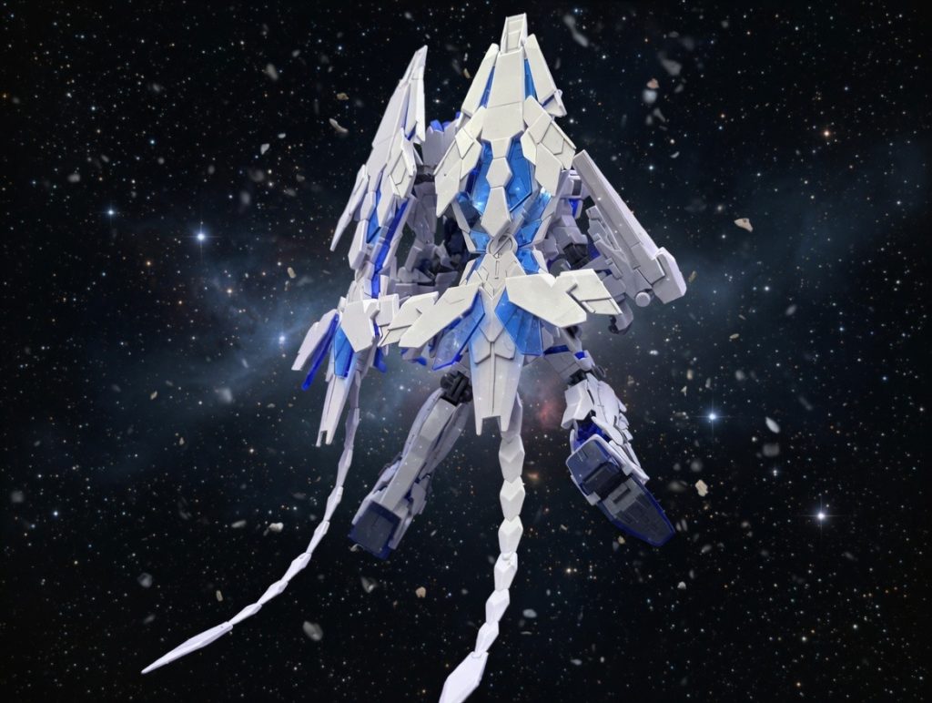 全身を前後から流石にユニコーン装備全部乗せなだけあってすごいボリュームでしょう