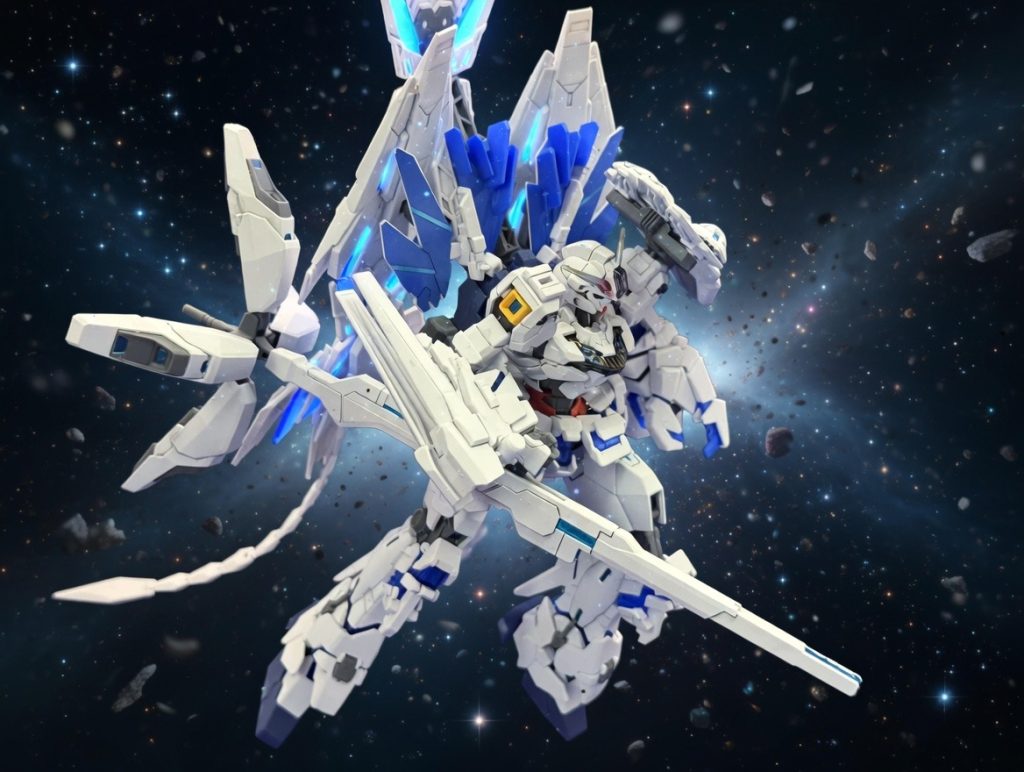 バリアブルロッドライフルも使えます！コンセプトとしてペルフェクティビリティなので全ての武装は使える設定です