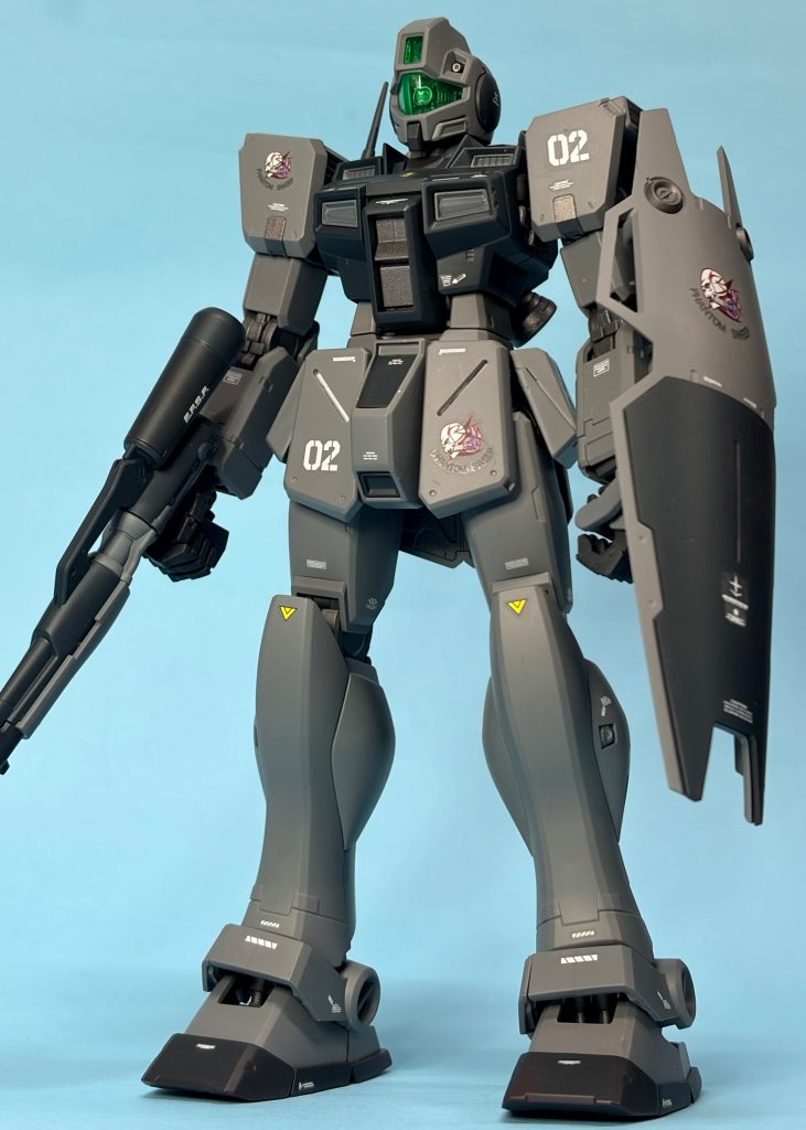 MG ジム・コマンドを特殊部隊カラーに全塗装。ファントムスイープ隊仕様にしてみました。ゲームとはカラーは違いますがより特殊部隊っぽいダークな感じに仕上げてみました。