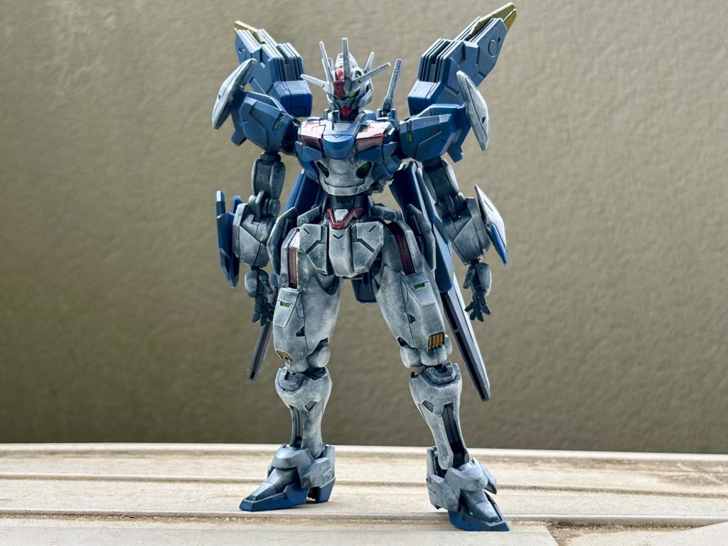 作品名：HG 1/144 ガンダムエアリアル(改修型)<p>初つぶやきです。 去年ガンプラ復活して最初の方に作ったエアリアル塗装し直しました☺️</p>
