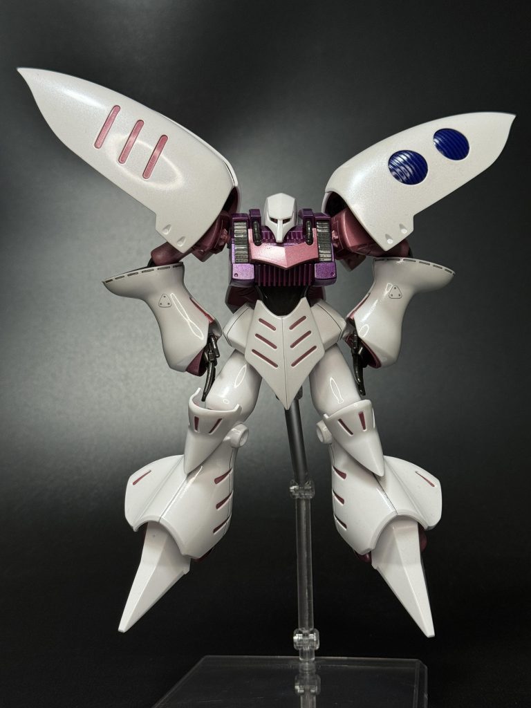 キュベレイの唯一無二のデザインもっと綺麗に塗装出来れば良かったんですが技術足りず😂ハマーン様バンザーイ！