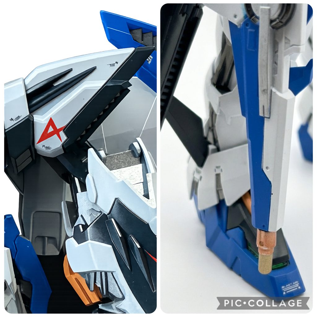 アムロが乗るからにはビームライフルは必須、何の手持ちか忘れましたが、それっぽいのをそれっぽく塗りました