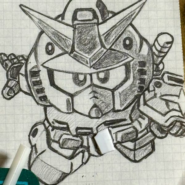 進捗です＾＾絵を &nbsp;描き素材　BB戦士　ガンダム を 用意｡｡｡｡｡｡｡｡｡｡｡｡切った　貼った色々　ふっ飛ばし頭部　の　サイズアップは大まかに済みました！SD は　見た目 が 全てです＾＾&nbsp;&nbsp;（1枚目）