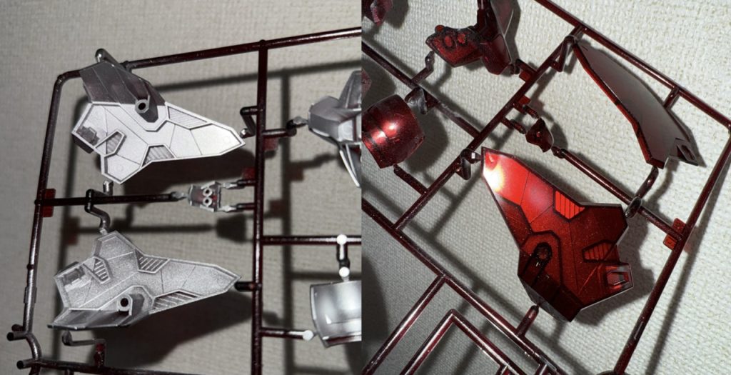 ランナー塗装で裏からスターブライトシルバーを吹きました