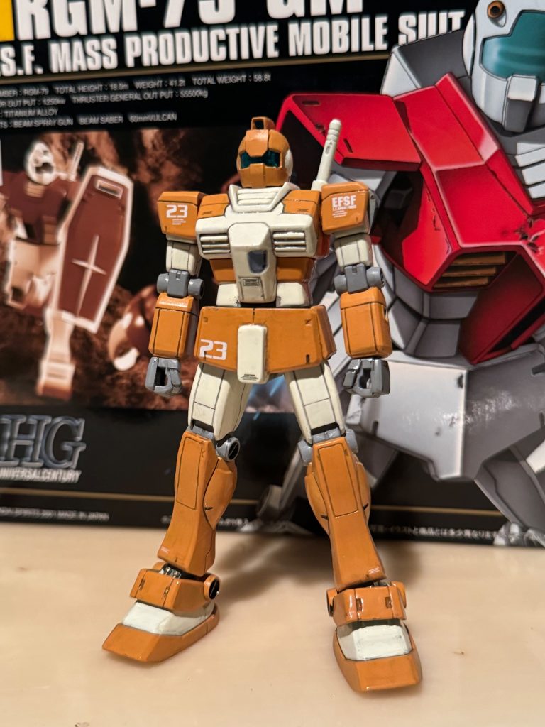 元々ガンプラバトルVRみたいな情報が出てきた時に、チュートリアル機体作ってみようぜ的なノリで作ったガンプラです。デカールは全てバンダイ公式のものを使っています。
