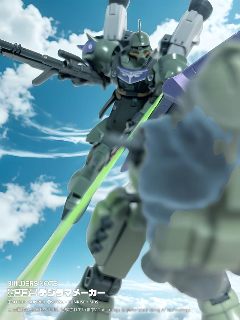 　ヒルデマリーはスラスターを吹かせ突き上がる。「もう増援が来るとはな…だが所詮は堕落した連邦軍だ。いなせば良いのさ！」　　差し迫って来たルクレ少尉のジェガンにビーム・トマホークの一閃を与えた。「うわああ！」　ルクレ機はシールドごと左腕を切断された。「甘いのさ！」　ヒルデマリーは機体を一回転させその勢いのままルクレ機の頭部を蹴り飛ばした。「頭くらい！」　ルクレ少尉は右手のビーム・ライフルを投げ捨て、ビーム・サーベルに持ち替え、ヒルデマリーに斬りかかった。しかしそれは軽く躱された。ヒルデマリーは右腕も切り裂き、そのまま地表に叩き落とした。「コクピットを狙わないでおいてやったんだ、ありがたく思いな！」