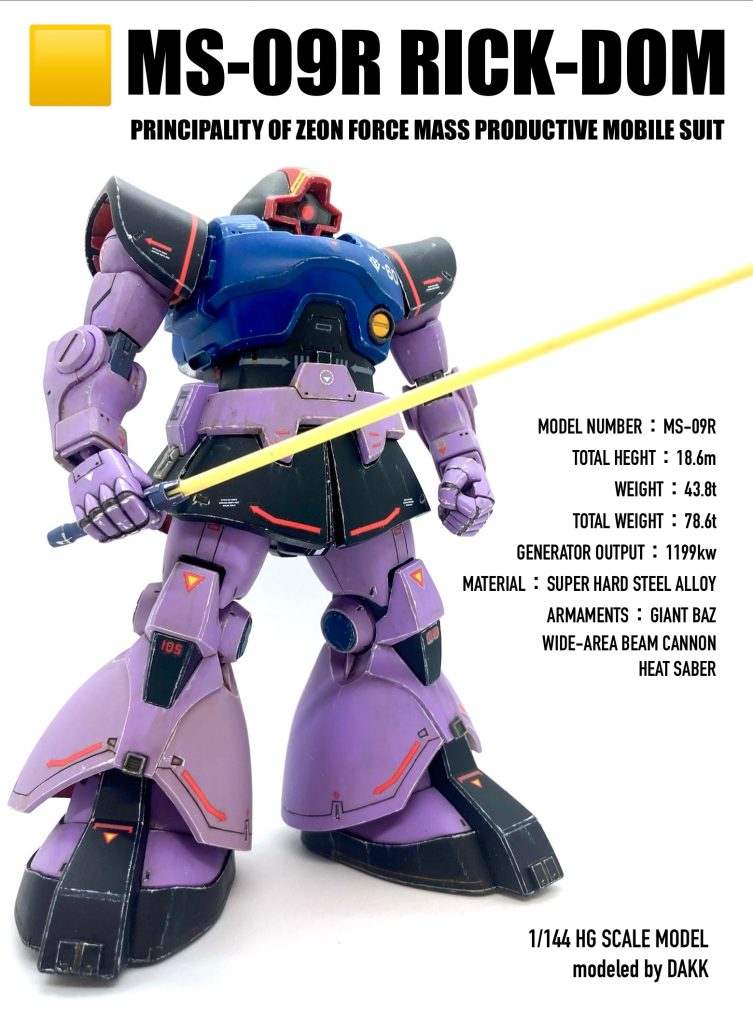 1/144  MS-09R RICK-DOM