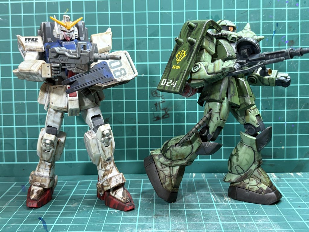 汚すぜーリアルタッチマーカーからのミスターウェザリングマスター、ドライブラシ今日こそスポンジと思って結局忘れました。作業が早くなったのを感じます。