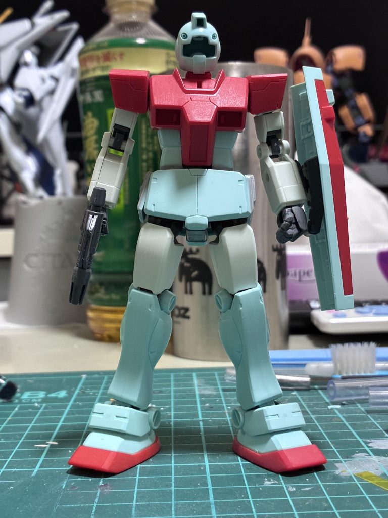 EGガンダムとミキシング後。