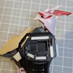 ガッツリ上向けるように首の可動部分の当たる部分をカット！後頭部のスカートも30％[…]