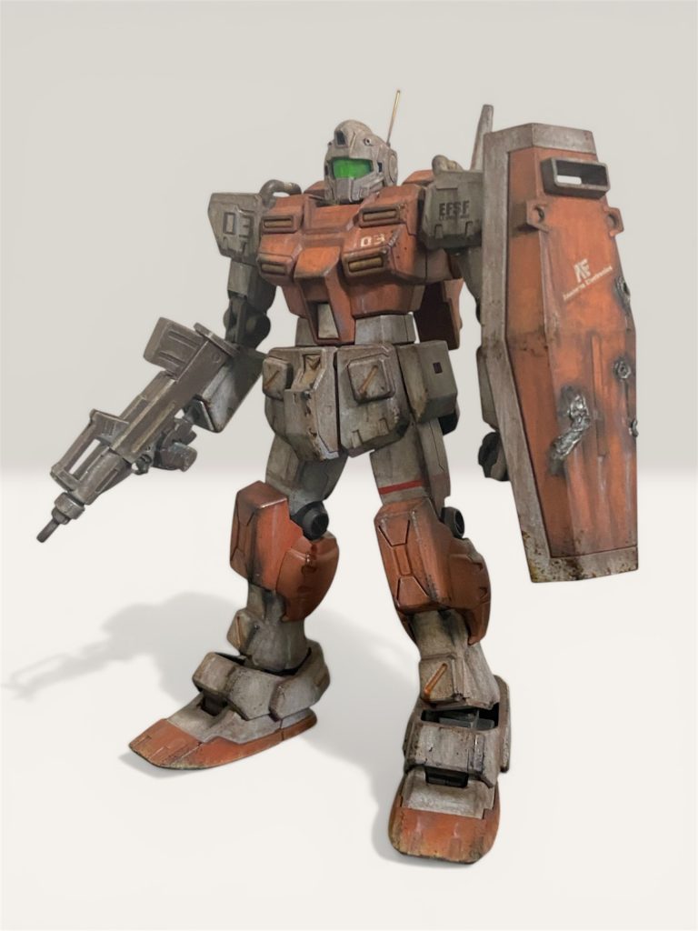 とてもマッシブで私好みのシルエット💪初見で汚しの似合う機体だろうなというイメージを持ちましたので、みなさんの作品を拝見しながらさまざまな種類の汚し塗装を施しました🖌️