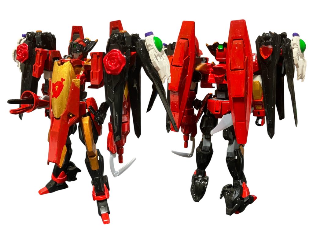 G-スカーレットMk-Ⅱ。AGE-1プリマステラとの戦闘で中破したG-スカーレットをマッドーナ工房が修理・改修した姿。実は胴体部と追加兵装以外はG-スカーレットの予備部品をまんま流用という^_^