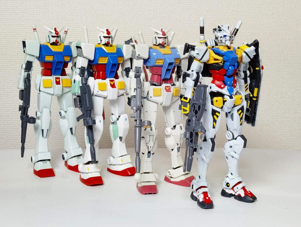 令和の白いガンダムを交えて。