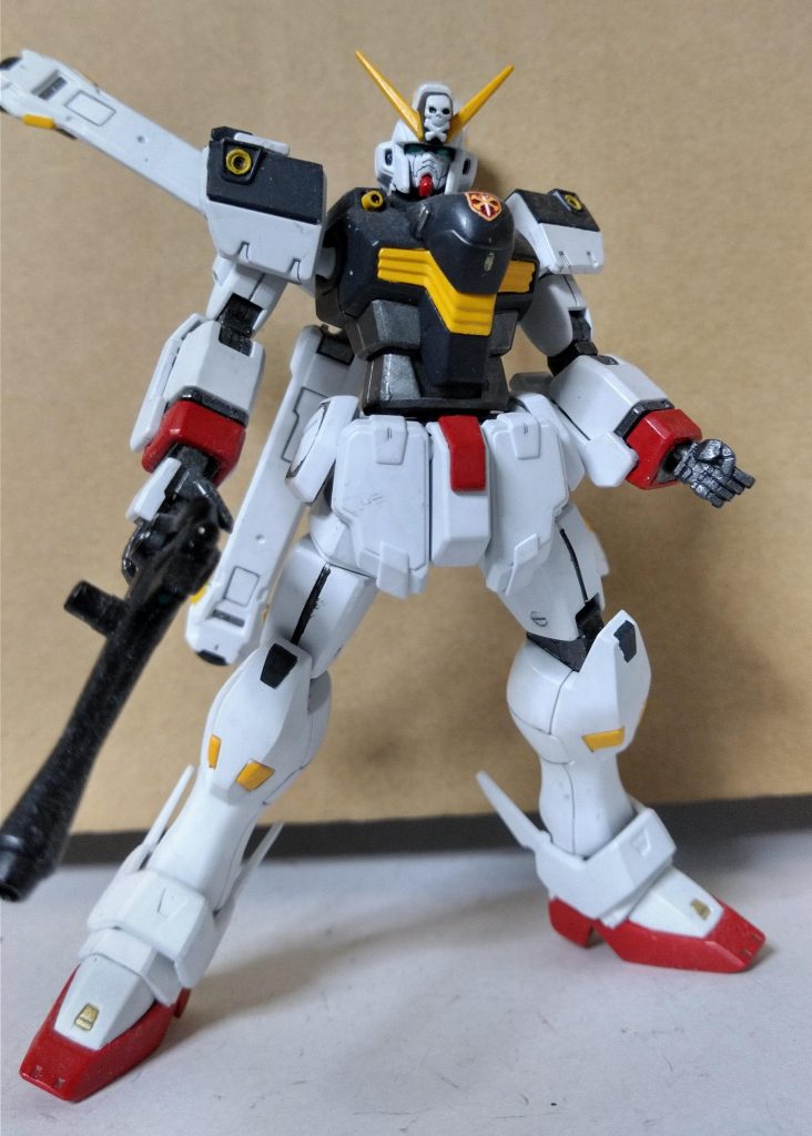 F91以降のモビルスーツは、小型化高性能が謳い文句ですが、キットもそれまでの１８メートル級機体から比べると、成る程かなり小さく感じますね。筆塗り塗装、無改造で製作。原作マンガの特徴を良く捉えてます。まさかのキット化に感謝感激。&nbsp;