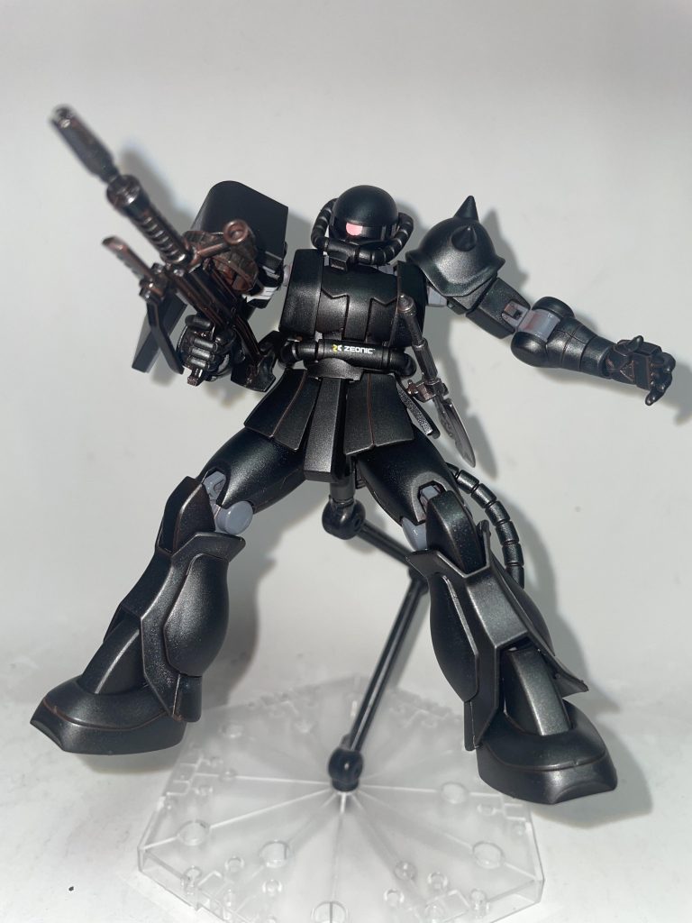 MS-06F/ザクIIF型・エコプラザク［闇夜のフェンリル隊・ブルーチーム／ル・ローア機］〔正式名 ガンダムベース限定 ザクII(21stCENTURY REAL TYPE Ver.)〕【パルスアレンジ・オブ・リアルカラーモデル】–7枚目/制作者：【電幻龍メンバーズ】ドラグーンの開発部
