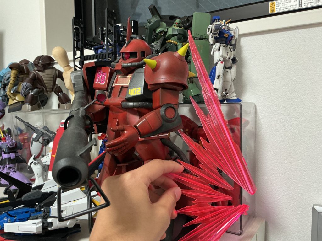 そして今回の目玉はこの光の翼！ほぼPG級の大きさ！過去一でかいエフェクトパーツです！