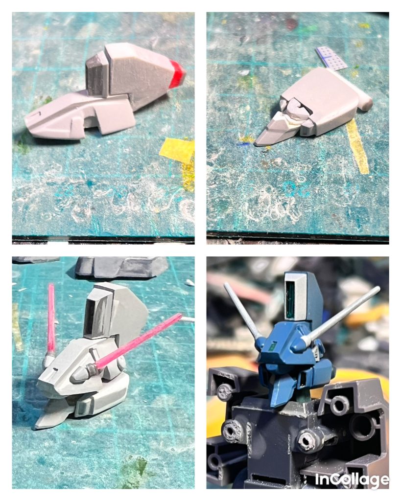 ここから制作工程になります！モチベーションを上げる為にまず頭から作りました（お人形は顔が命）❗️色の調整も兼ねて塗装まで済ませました。