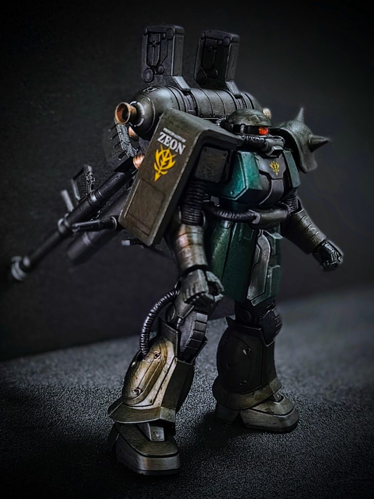 量産型ザク単体での前面カット。このザク単体でもとてもカッコいい！！(zaku-kao6)