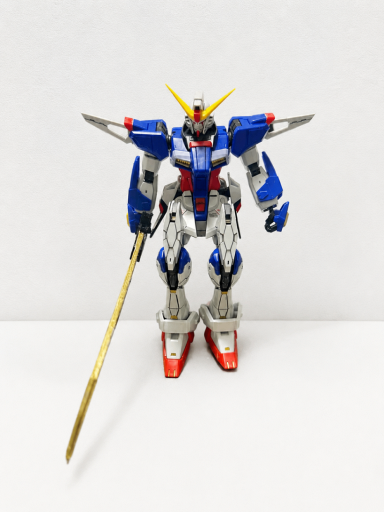 バックパック作る前に剣を持たせて写真撮ってました