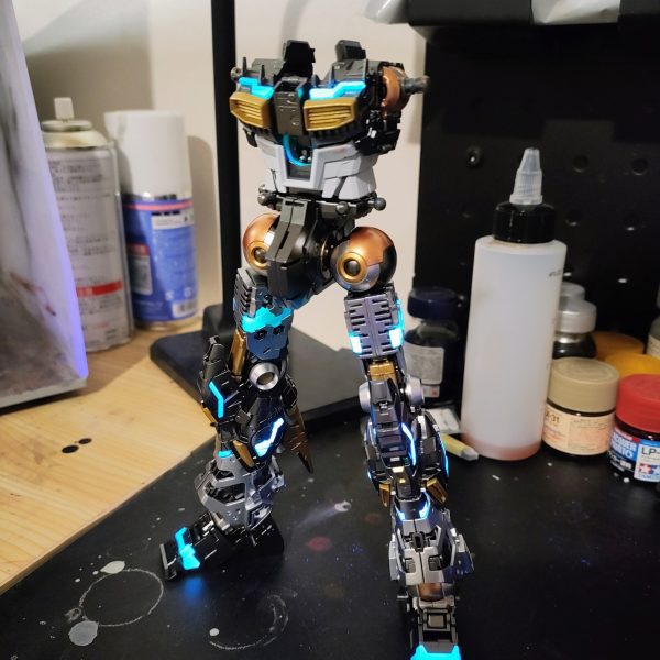 内部フレーム塗装終わりました。アムロもへたくそなりに塗分けしました。仕事が忙しく、牛歩のごとき歩みですが、着実に進んでいます。GW中にどこまで進められるかな~。（3枚目）