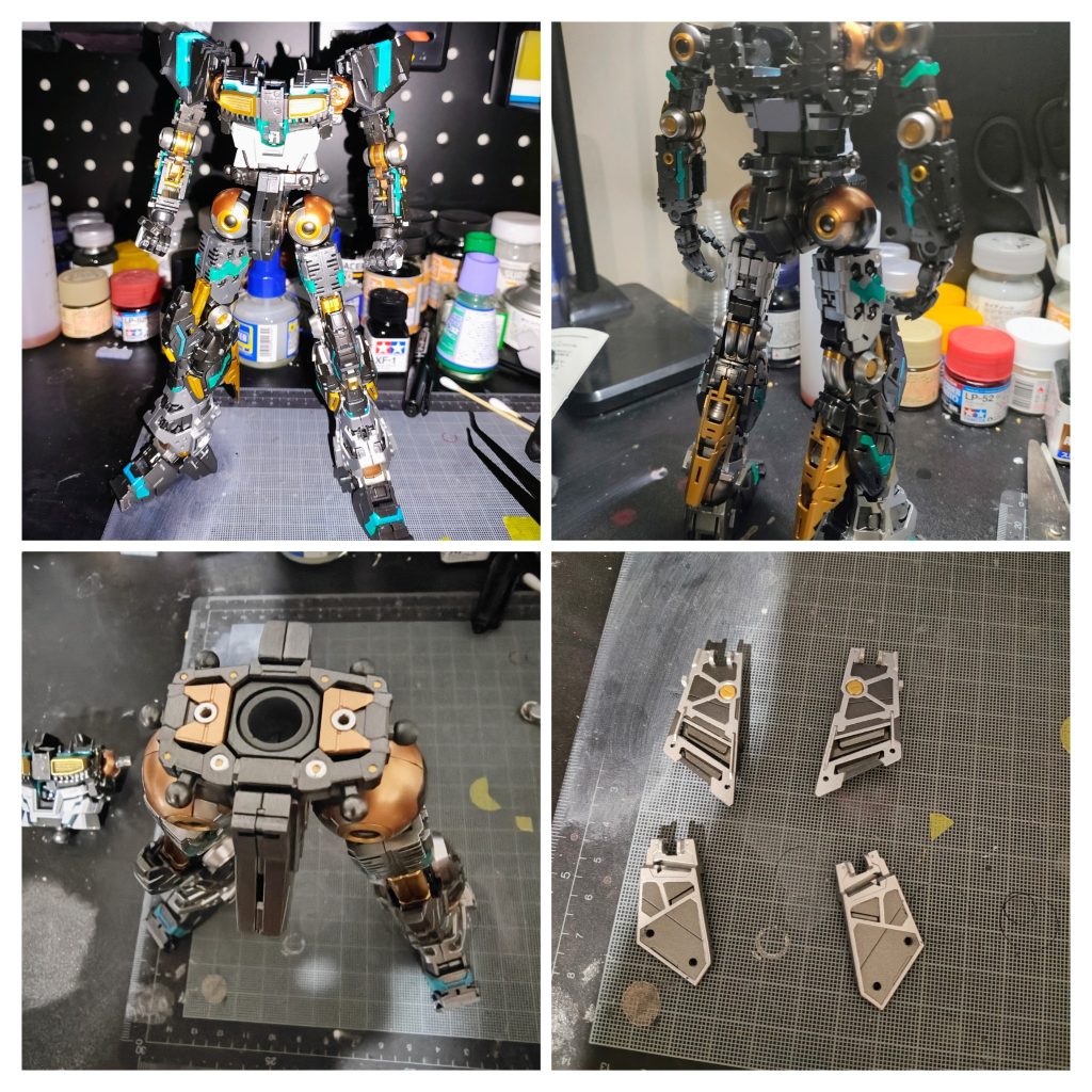 内部フレーム。PGUも参考にしながら、可能な範囲で塗分けしました。