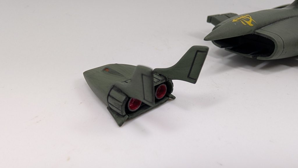 一応バーニア部分も塗ってます(zaku-kao5)
