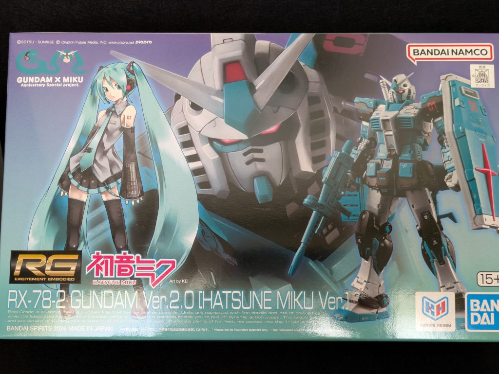 作品名：奇跡的に当選した RG RX-78-2 ガンダム Ver.2.0 [初音ミクVer.]<p>先日、奇跡的に当選した RG RX-78-2 ガンダム Ver.2.0 [初音ミクVer.]が届きました。 昨日(5/30)からガンダムベース新千歳空港での販売が始まりましたが、本日(5/31)16:00の時点で在庫あり [&hellip;]</p>
