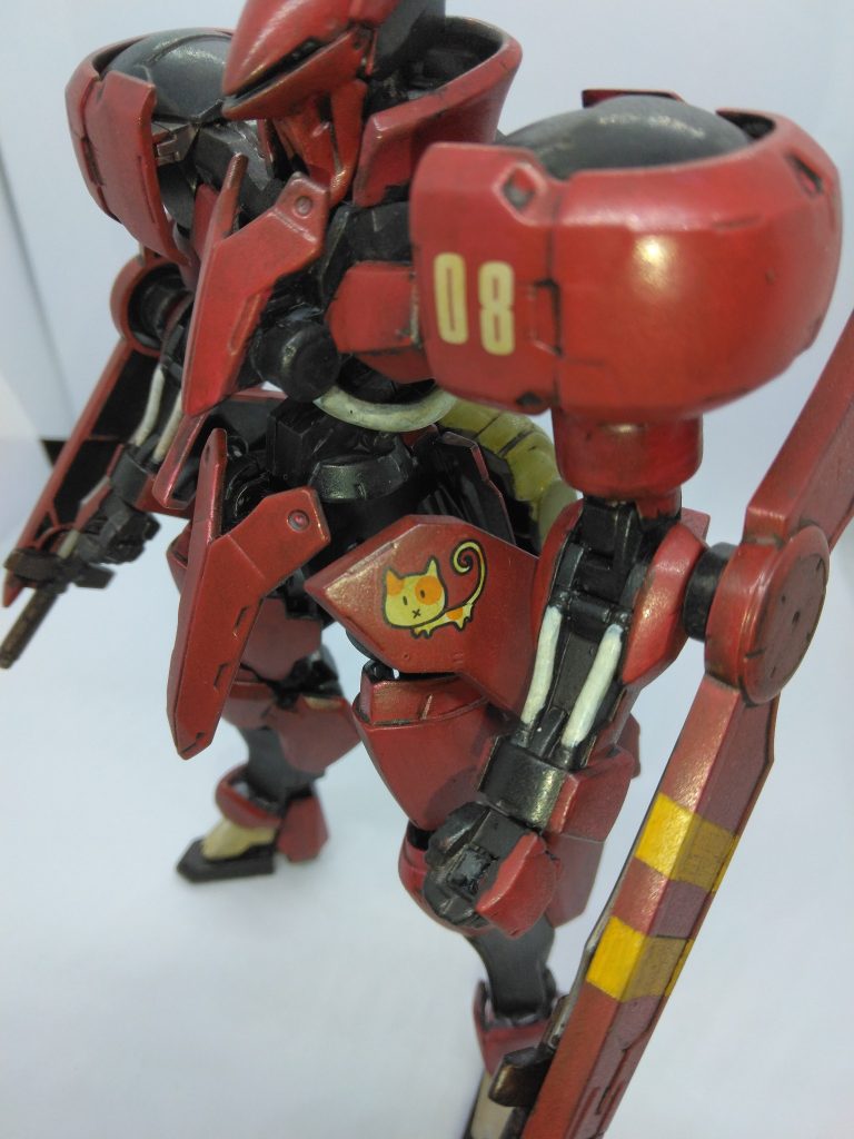 ｢光武F コクリコ機｣のネコのデカールを、パーソナルマークとして貼付しました。(女性人格で可愛いモノ好きの設定。)😄