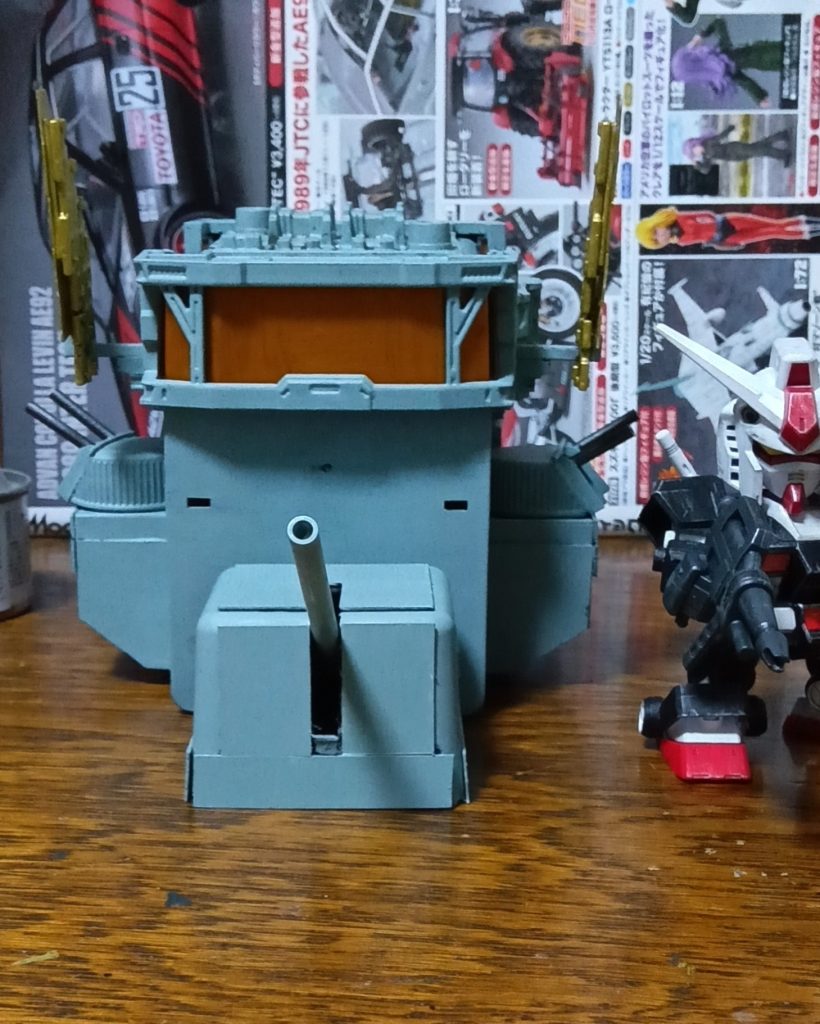 背面から。