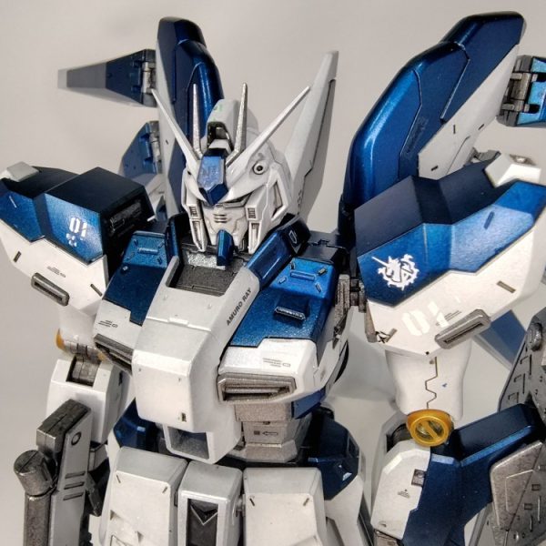 Hi-νガンダム【MG旧キット】チタニウムフィニッシュ風　
