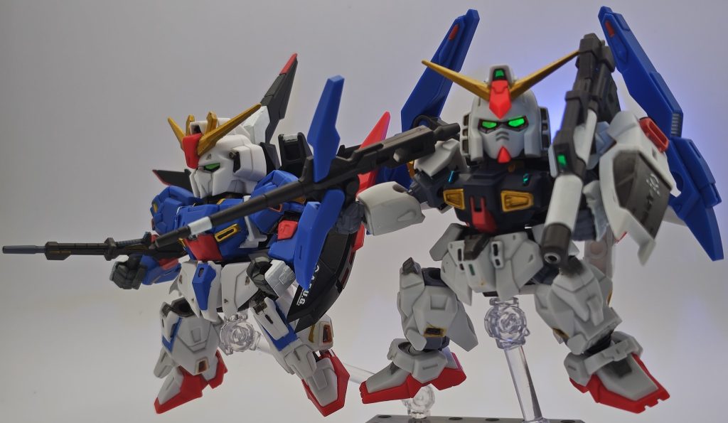 最後はZガンダムと。スーパーガンダムも目線を外したほうが絵面は良かったですね…以上です、最後までご覧頂きありがとうございます！