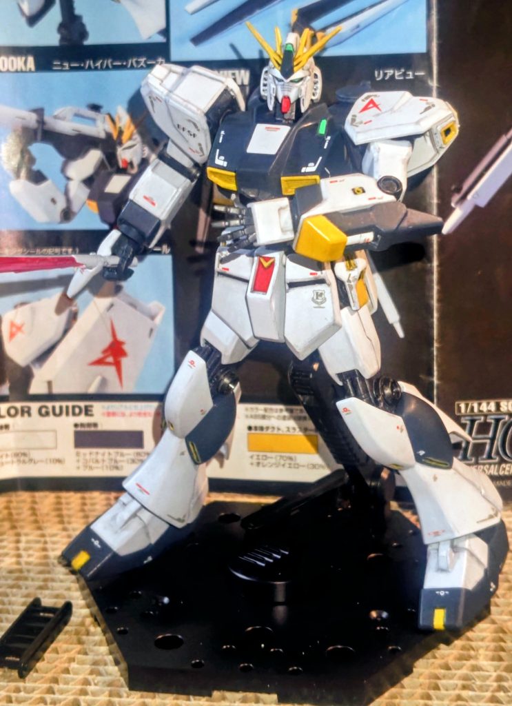 以上、HGUCニューガンダムでした😊世間では、PGUのニューガンダムが、出ましたね😊僕は、お金ないし、場所もないから、HGUCのニューガンダムで、とても十分です😄👍ニューガンダムは伊達じゃない！😊✌️