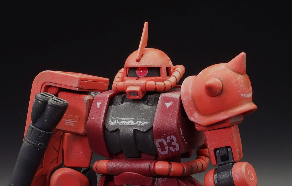 HGUC 1/144 シャア専用ザクII　成型色仕上げ–2枚目/制作者：あるむ