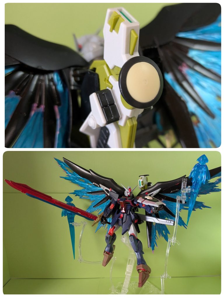 オリジナルとリコリスの相違点は左側のディフォルト装備がゼウスシルエットのミサイルポッドである点だ。コイツに搭載されているミサイルはミサイル化したドラグーンであり、直撃か推進剤なくなるまで自由に操れる。ちなみに、オーブ側から「鬼火」やら「人魂」、連合側から「コーディネイターの怨霊」と呼ばれているらしい。