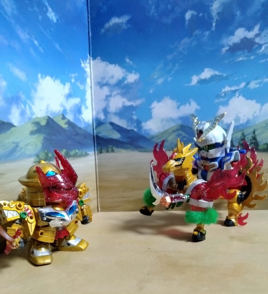 闇軍団に操られて登場しました！そこへ千力の相棒(烈堂馬虎)レッドバトラーに乗って舞威丸が😄