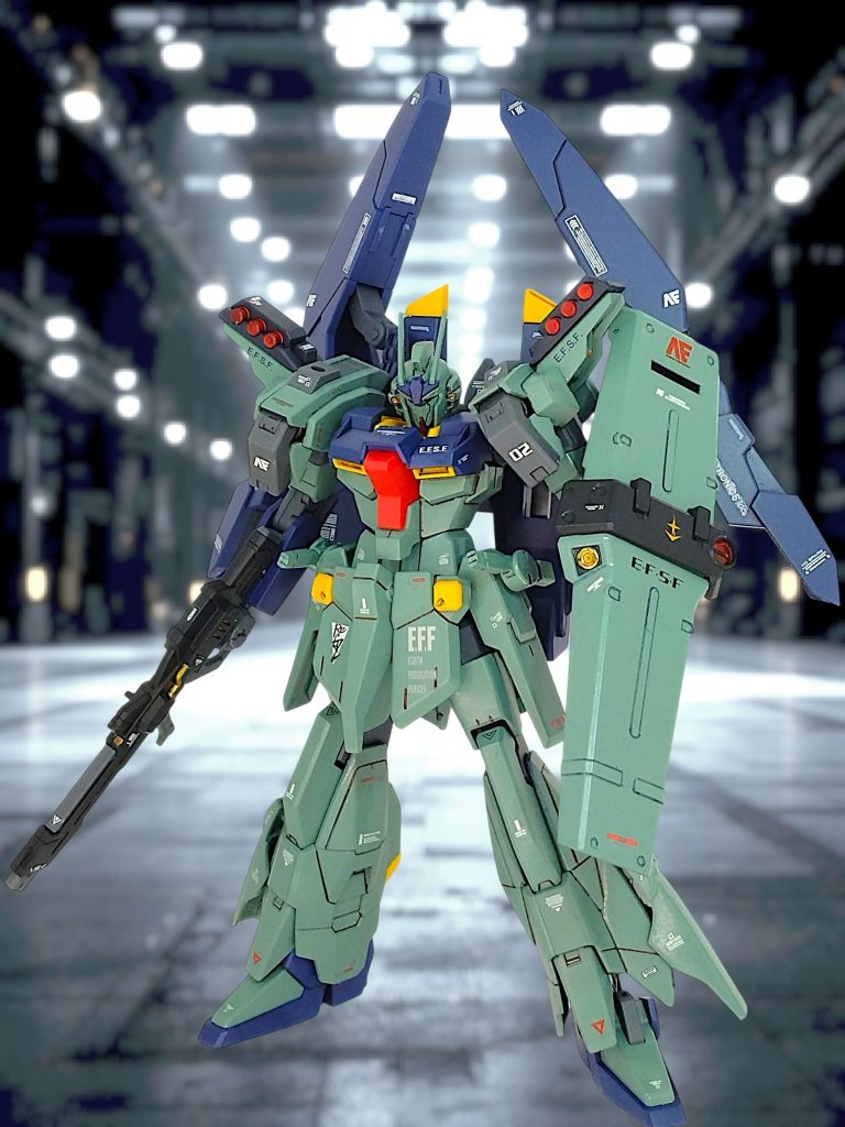 RGZ-91C &nbsp;リ・ガズィ改Re-GZの発展機であり、BWSと変形機能を正常進化させた「リ・ガズィカスタム」とは異なり、ディフェンサーユニットの装備によってMS状態の機動性に特化している本機のコンセプトと実戦データが、リゼル及びディフェンサーbユニットに活かされることになるパイロットは「ハサウェイ・ノア」それではしばらくお付き合いください(gundam-kao8)&nbsp;