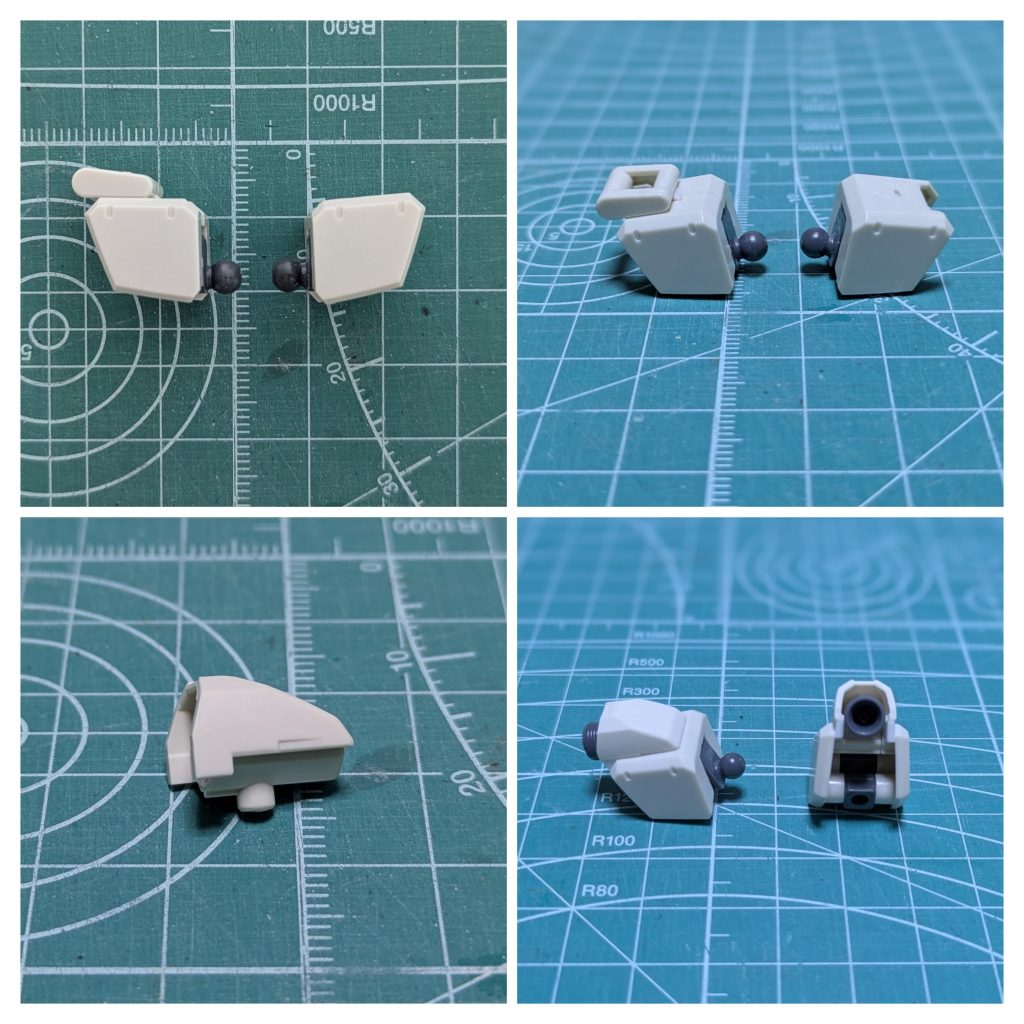 肩にはデミバーディングの脚のパーツを使用して、追加バーニアを設けました✨