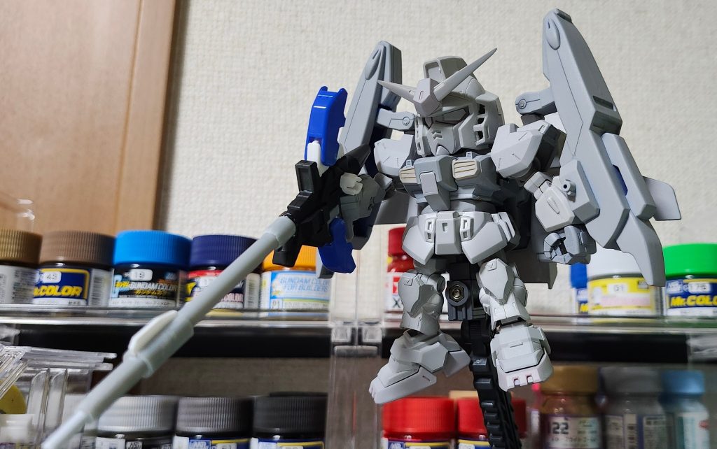 ロングライフルが長すぎて、画角にうまく収まりませぬ。スーパーガンダム、やっぱり他にあまり無い形でかっこいいですね！！何より名前の安直な感じが良い！