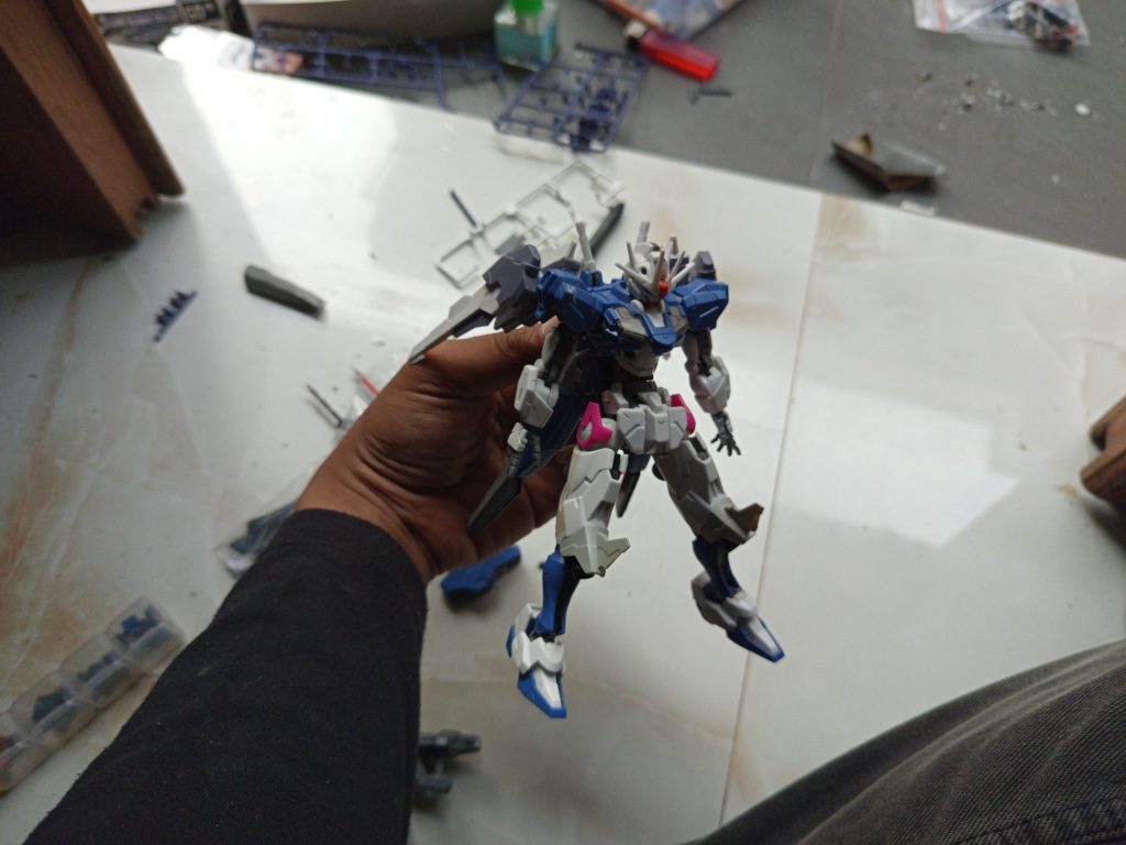 From a design perspective, I wanted to preserve the original identity and silhouette of Aerial Rebuild while evolving it into a more aggressive, high-performance combat machine. I tried to combine the elegant appearance of the Aerial series with a more mechanical and heavily equipped style inspired by advanced assault-type mobile suits.This custom project is purely based on my own fictional imagination and creative interpretation of what an upgraded Aerial Rebuild could look like if it received a full combat-oriented enhancement package.You could say this is my personal imagined “ultimate combat specification” version of Gundam Aerial Rebuild.Thank you for viewing my custom build.I hope you like it!