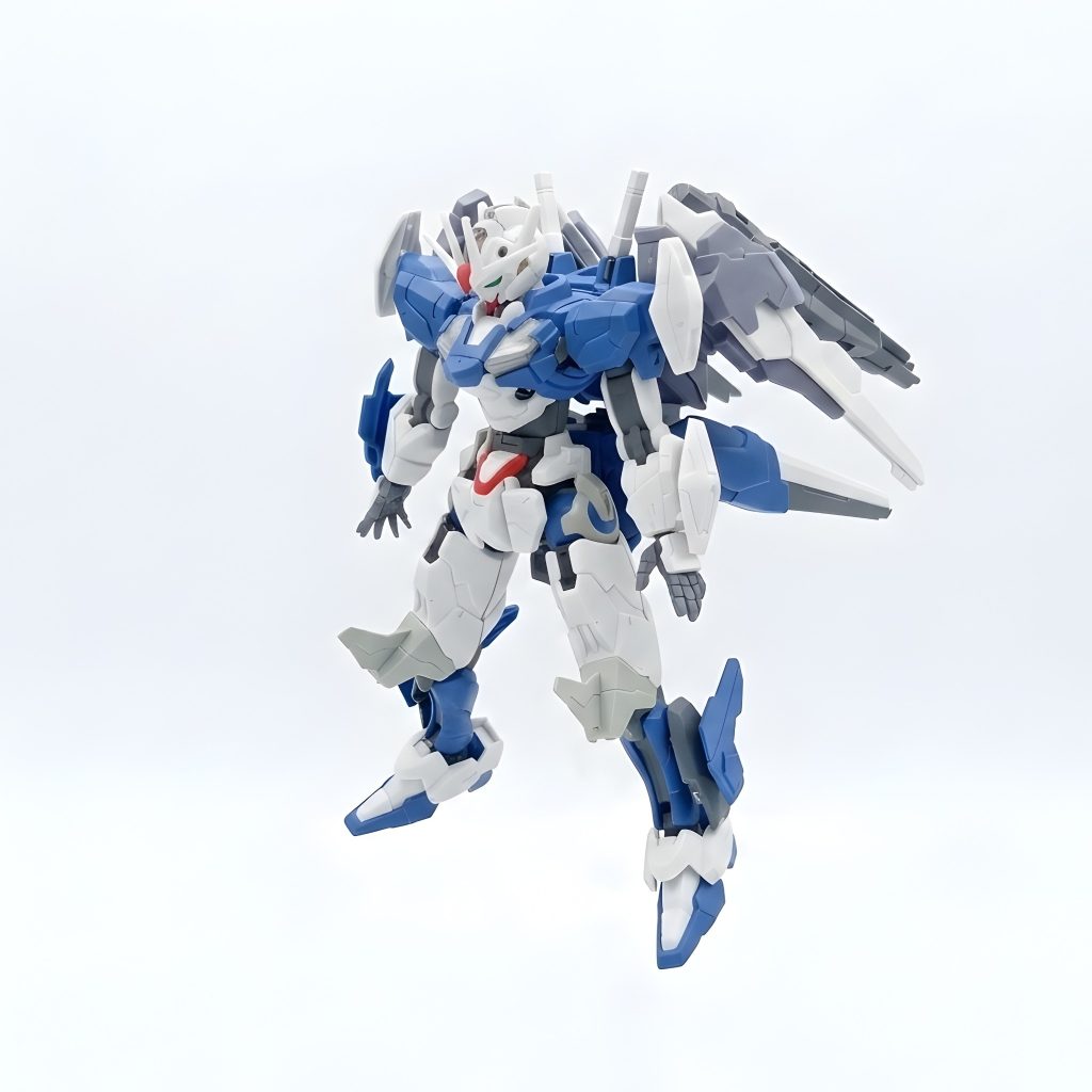 One of the biggest changes is the addition of a double funnel system, allowing the mobile suit to deploy more attack bits simultaneously for both offensive and defensive operations. I also equipped the unit with dual shield equipment to improve protection during close-range and high-speed engagements.