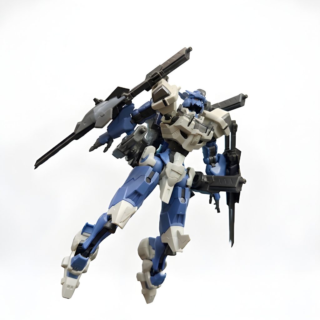 Four beam guns mounted on the backpack and waist provide ranged fire support.