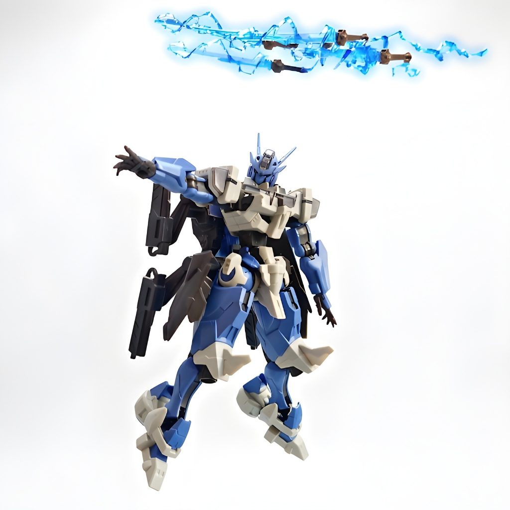 In my custom setting, the Gund-Arm Lfrith Anavata utilizes advanced GUND Format technology to enhance combat performance while controlling five remote Narukami Katana GUND-BITs.