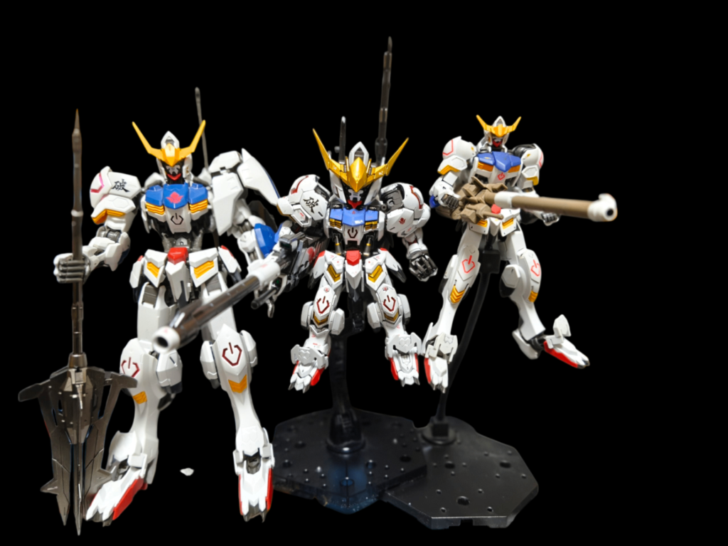 MG.HGとでダンゴ3兄弟🤣ディテールの密度感が凄すぎる😁