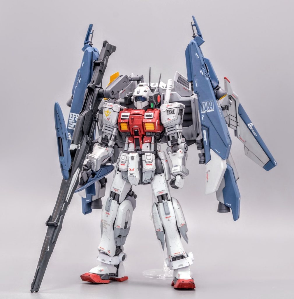 今作はロンドベル発足当時にジムⅡが現役運用されていたらこんな感じだったのではという想像をもとに製作しましたご覧いただきありがとうございました！