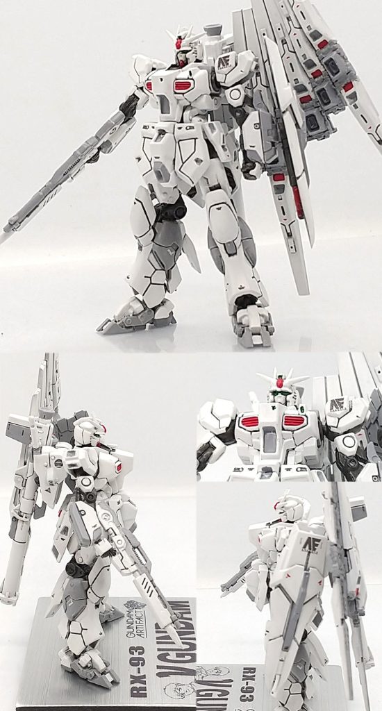 商品内容	 改修塗装完成品 νガンダム ロールアウトカラー版 ガンダムアーティファクト–2枚目/制作者：ランゼル