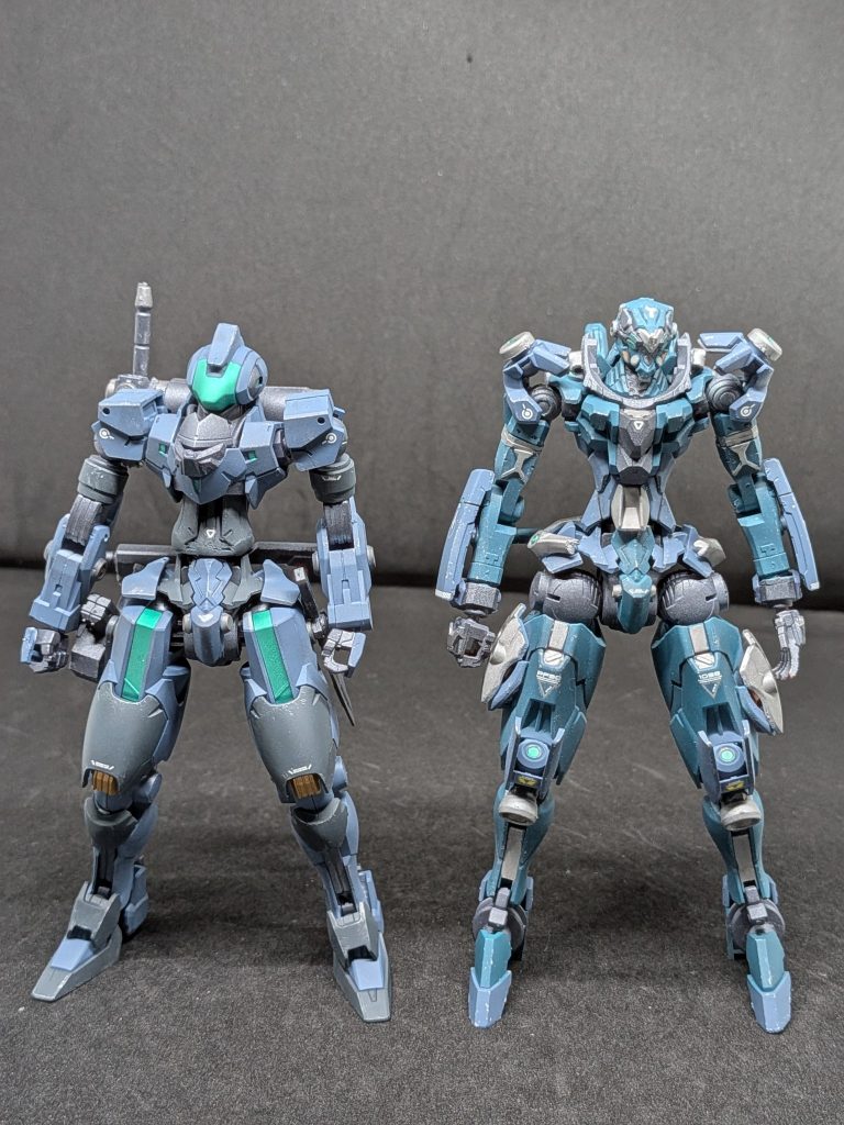 スローンとケルビム本来なら旧型から新型を作るのが正攻法だと思いましたがケルビムの設定が固まっていたので先に制作して後々つくる形になり新型から旧型を作るため引き算をしていき類似するパーツをいれていき関連性を持たせて制作するのが難しいところでしたm(_ _)m