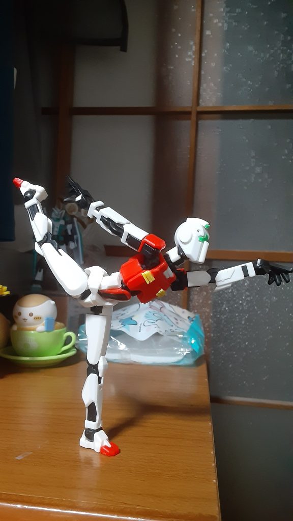 バレエダンサー風にポージング。